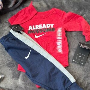 Nike Red and Navy Infant Set